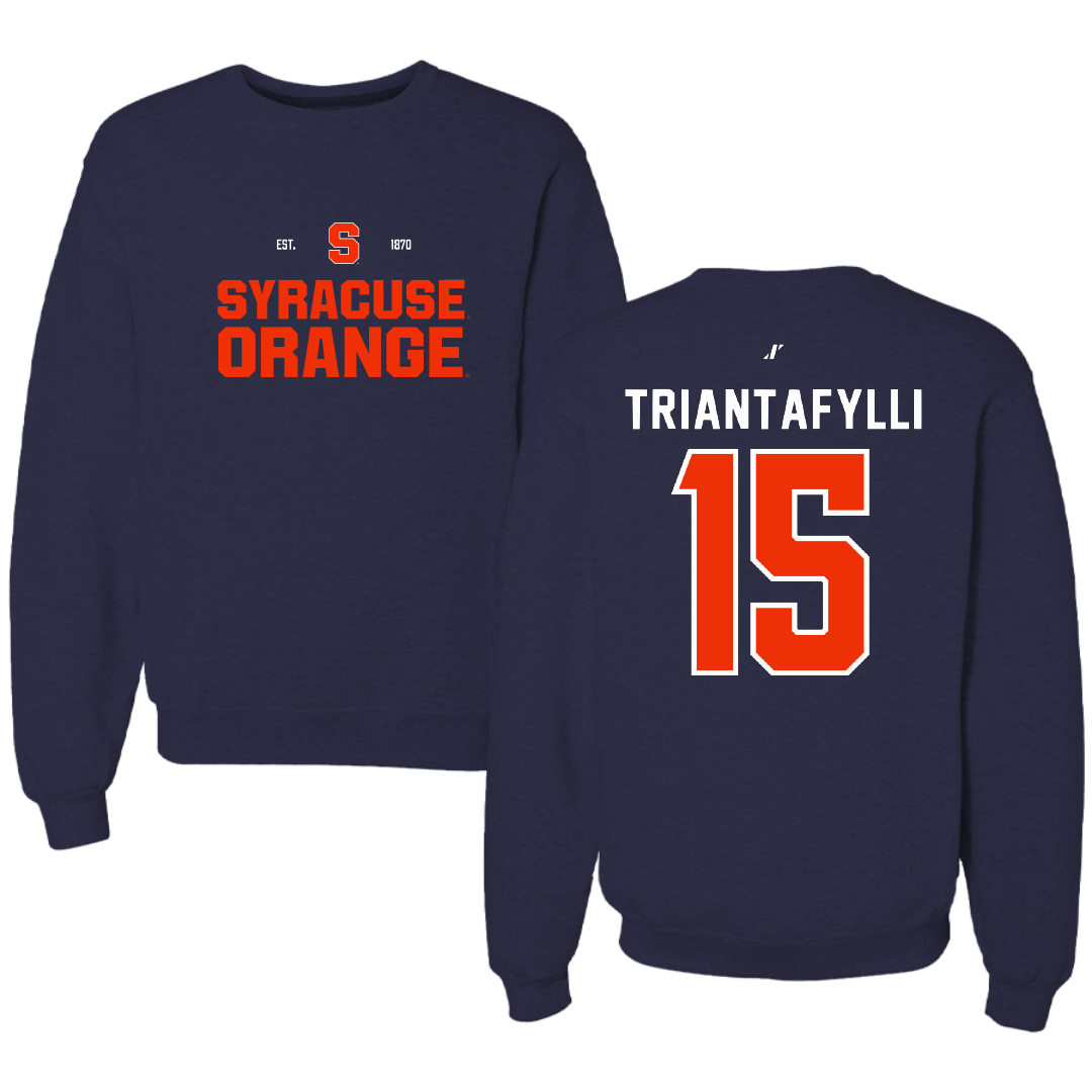 Syracuse University Basketball Navy General Crewneck - #15 Marilena Triantafylli