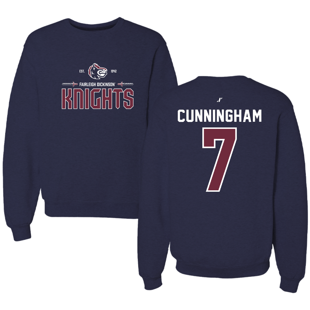 Fairleigh Dickinson University-Metropolitan Campus Softball Navy General Crewneck - #7 Riley Cunningham