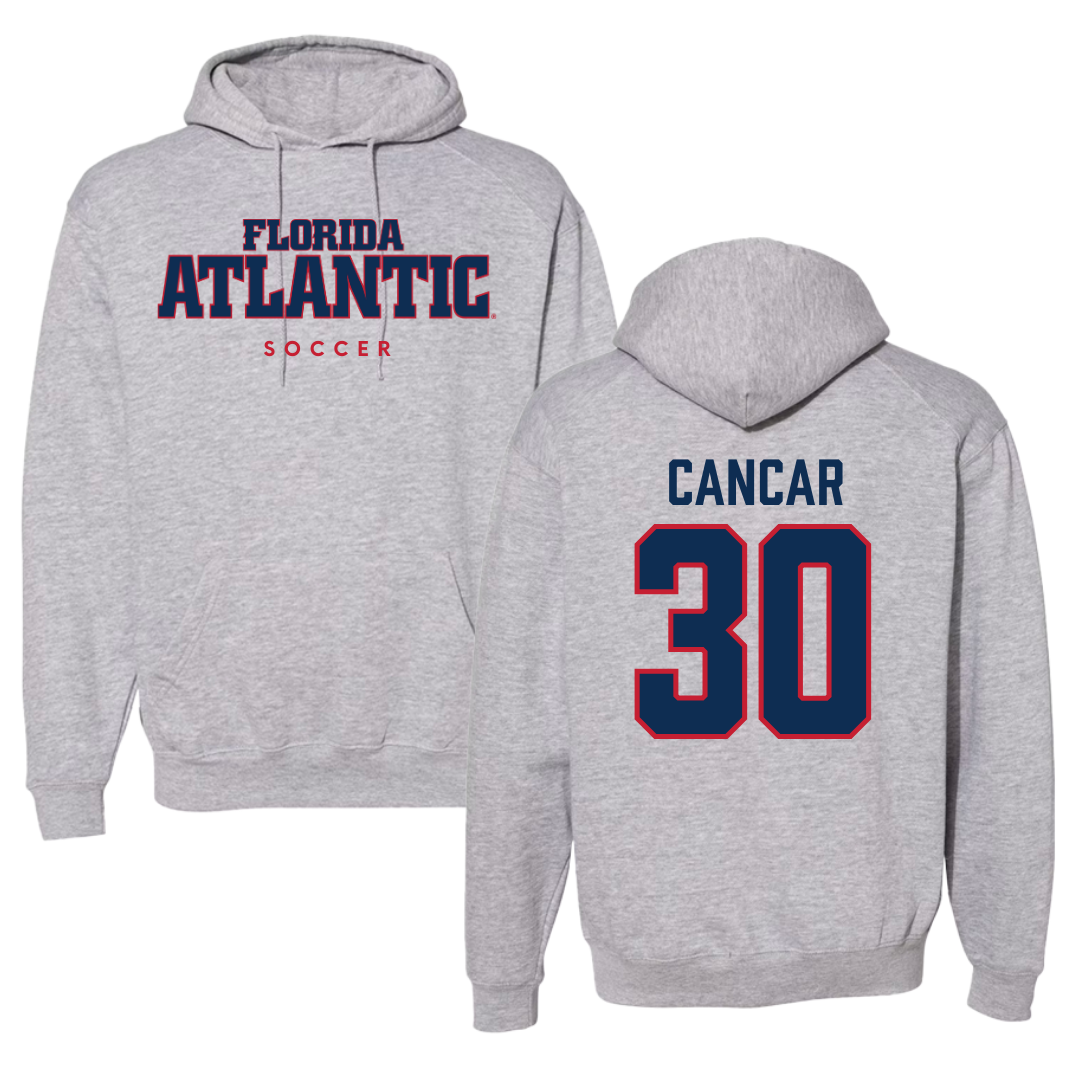 Florida Atlantic University Soccer Gray Hoodie - #30 Jozo Cancar