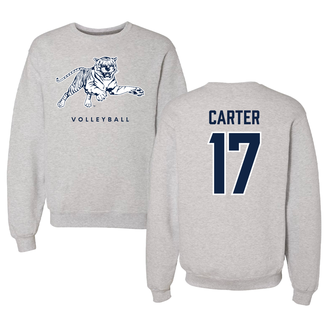 Jackson State University Volleyball Gray Crewneck - #17 Kymorah Carter