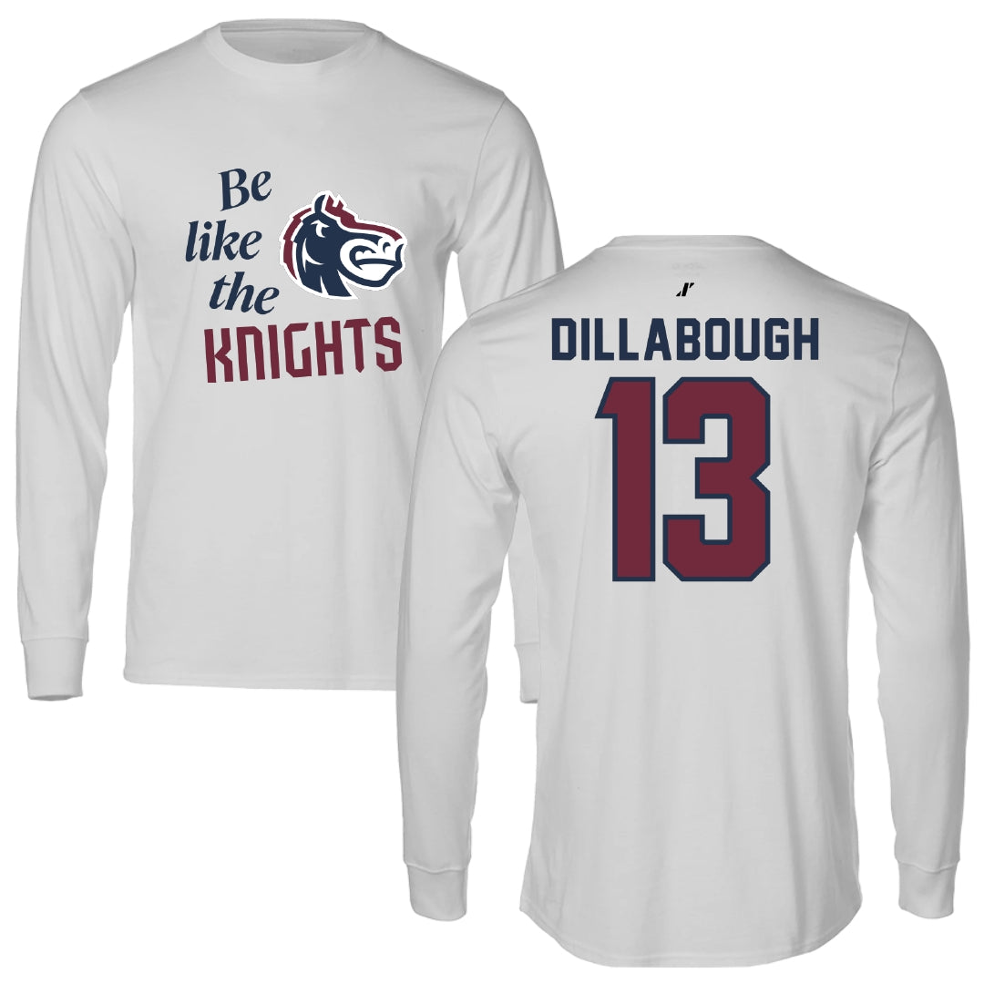 Fairleigh Dickinson University-Metropolitan Campus Lacrosse Light Gray Be Like Us Long Sleeve - #13 Karly Dillabough