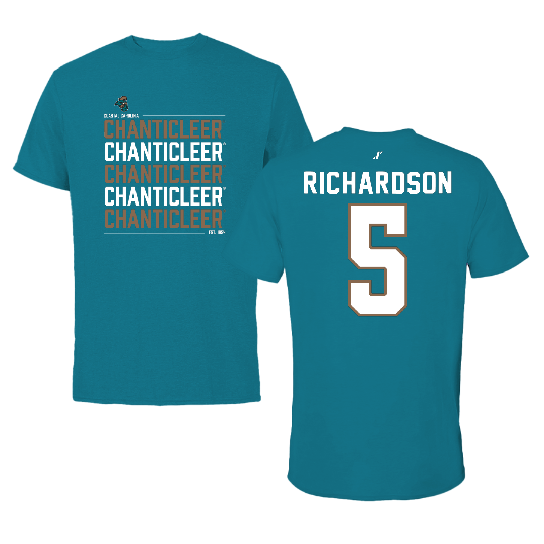 Coastal Carolina University Basketball Teal General Tee - #5 Deaja Richardson