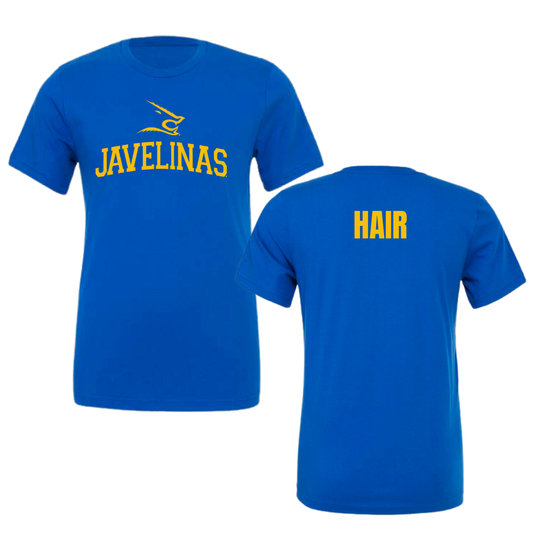 Texas A&M University-Kingsville TF and XC Blue Performance Tee - Paxton Hair