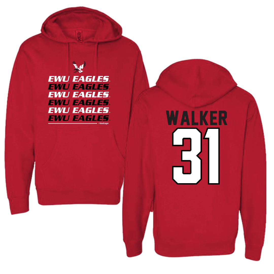 Eastern Washington University Soccer Red General Hoodie - #31 Delani Walker
