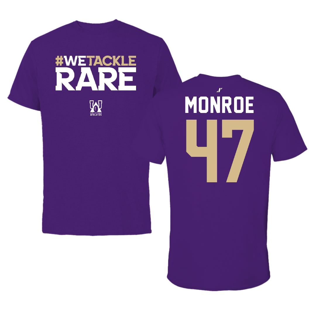 Western Carolina University Football Purple Uplifting Athletes Tee - #47 Blue Monroe