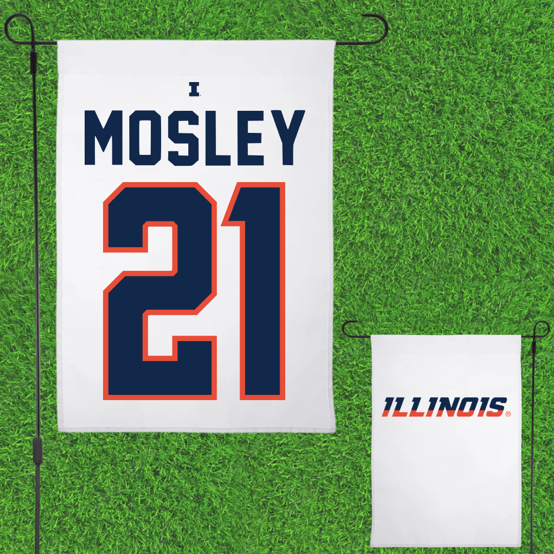 University of Illinois Softball White Garden Flag - #21 Delaney Mosley
