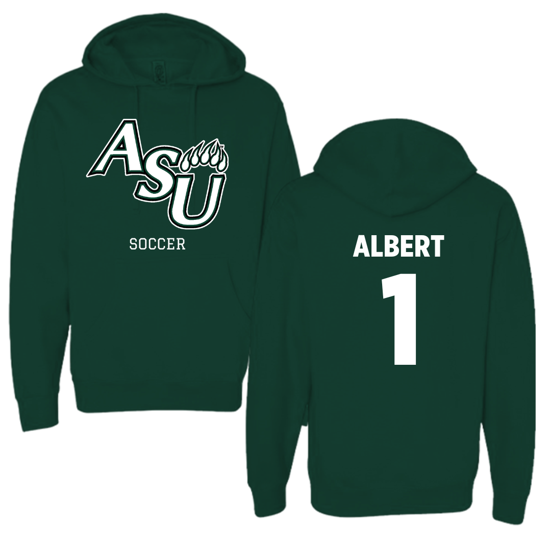 Adams State University Soccer Forest Green Block Hoodie - #1 Lianna Albert