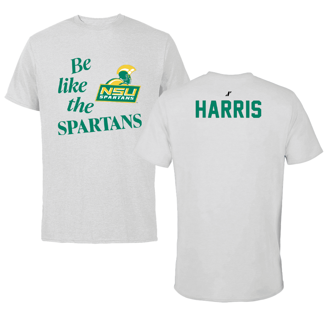 Norfolk State University TF and XC Light Gray Be Like Us Performance Tee - Armani Harris