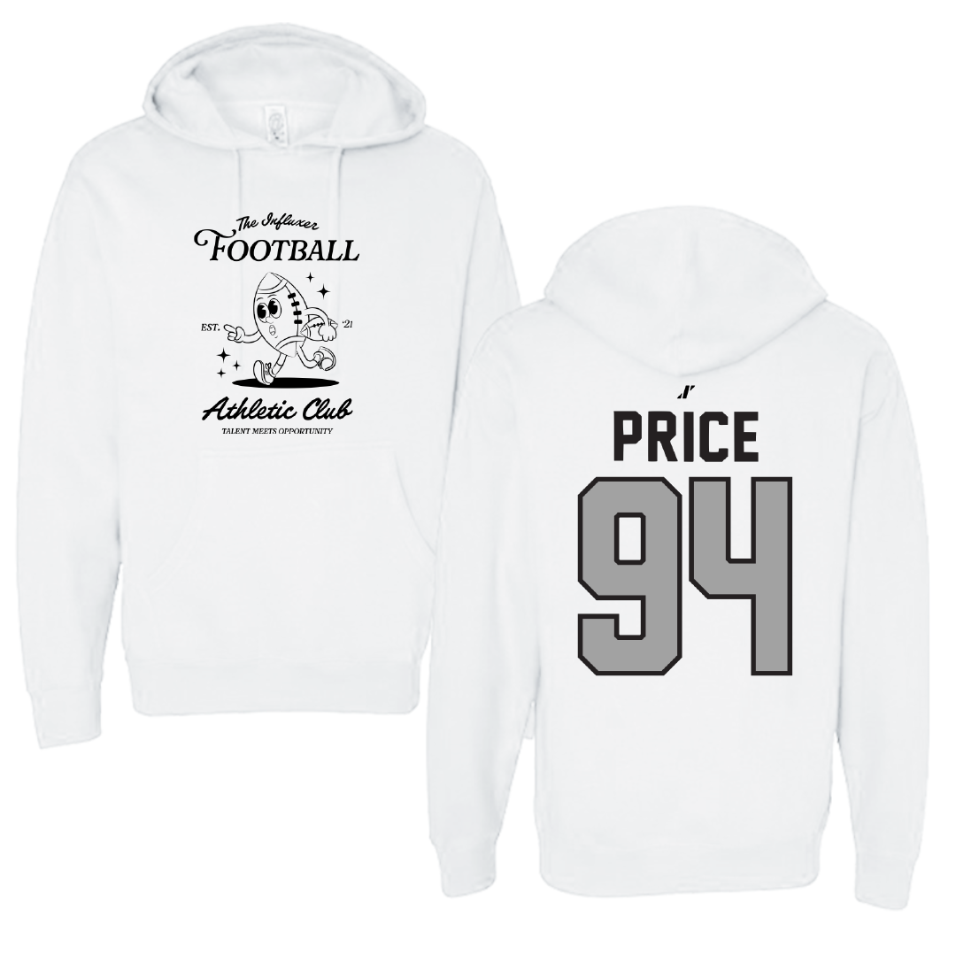Football White Influxer Athletic Club Hoodie - #94 Jake Price
