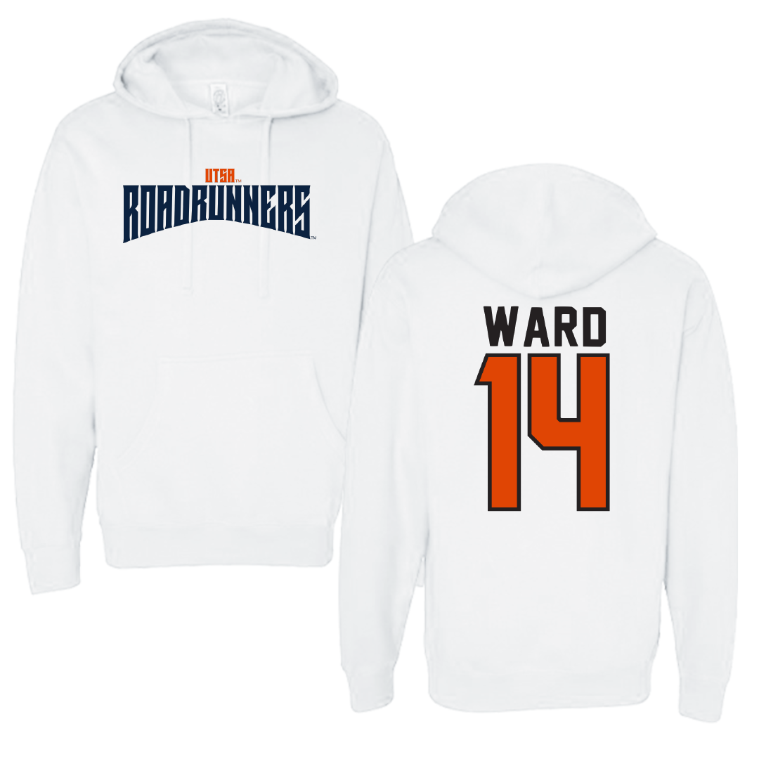 University of Texas at San Antonio Baseball White Classic Hoodie - #14 Ryan Ward