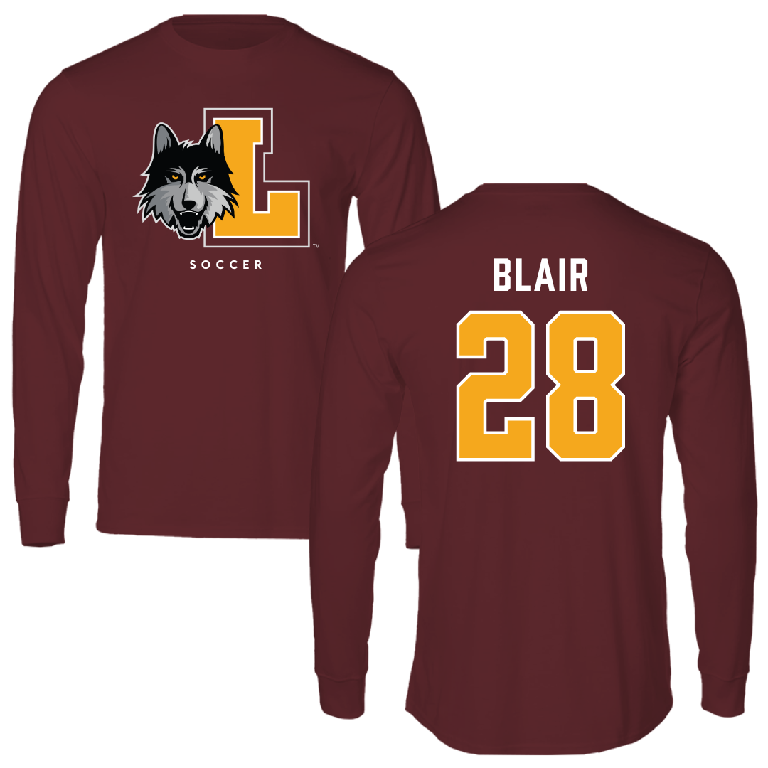 Loyola University-Chicago Soccer Maroon Mascot Performance Long Sleeve - #28 Quinten Blair