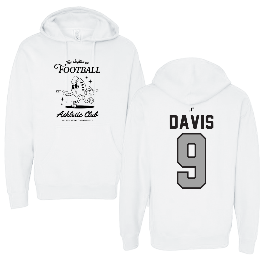 Football White Influxer Athletic Club Hoodie - #9 Elijah Davis