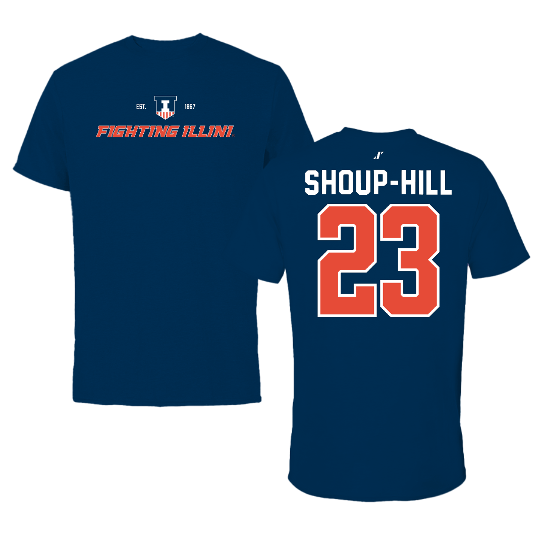 University of Illinois Basketball Navy General Performance Tee - #23 Brynn Shoup-Hill