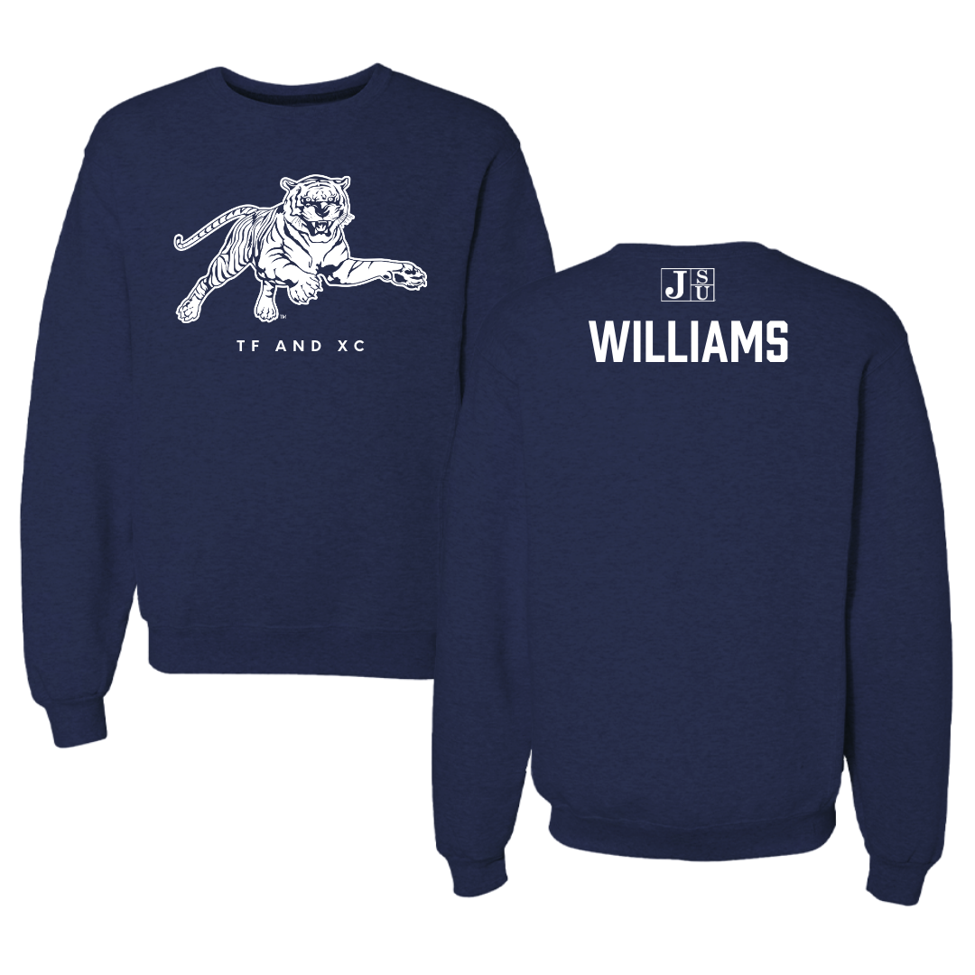 Jackson State University TF and XC Navy Crewneck - Elias Williams