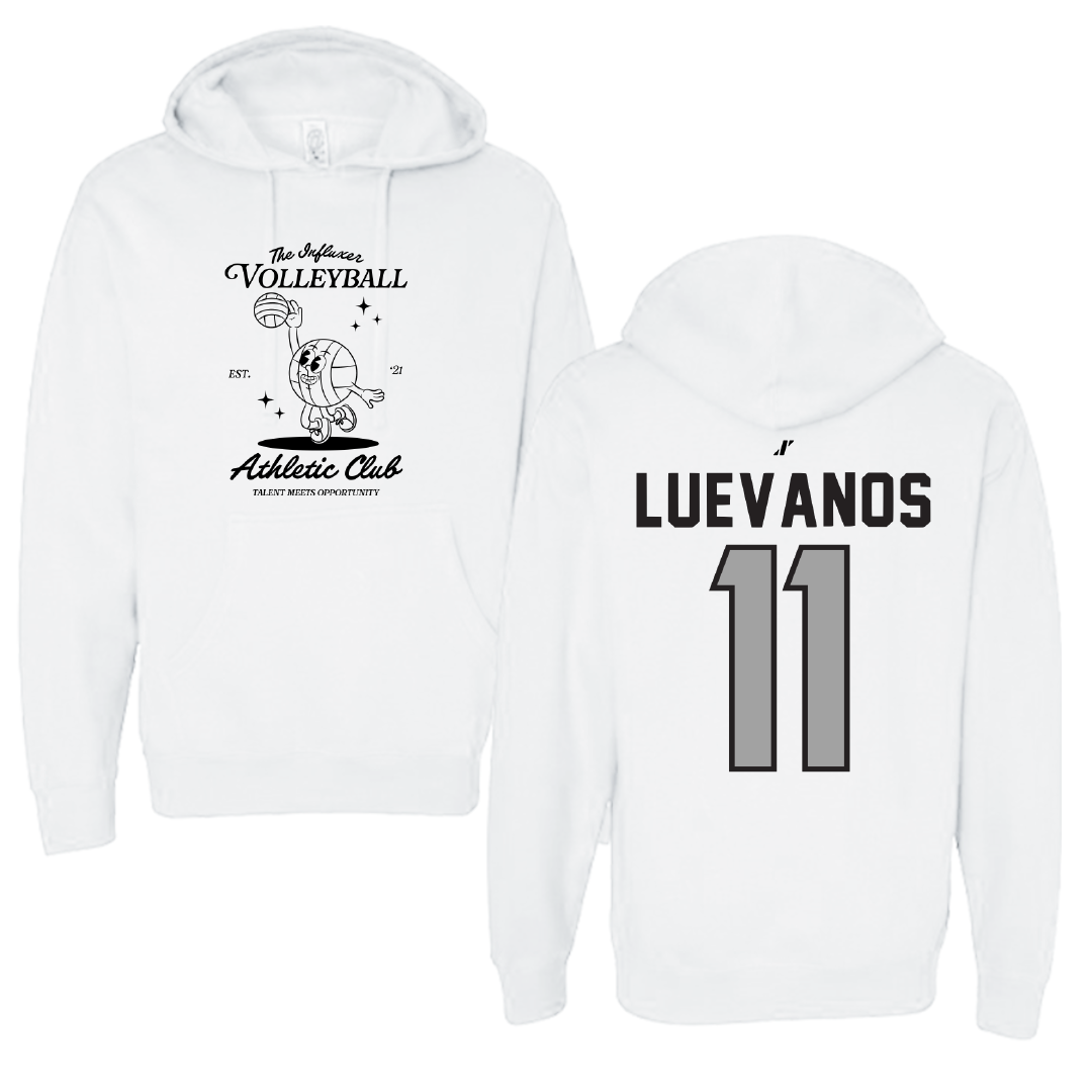 Volleyball White Influxer Athletic Club Hoodie - #11 Grace Luevanos