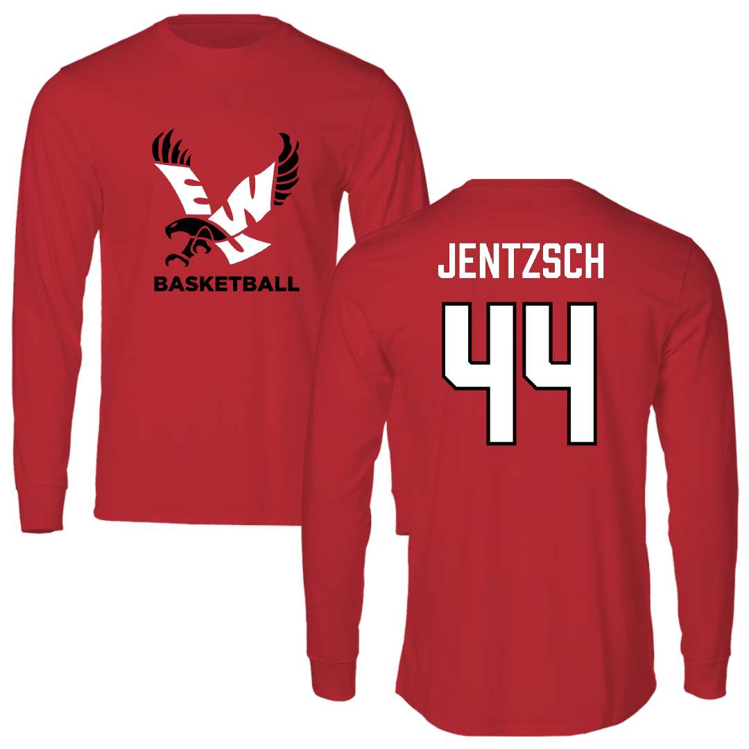 Eastern Washington University Basketball Red EWU Performance Long Sleeve - #44 Camille Jentzsch