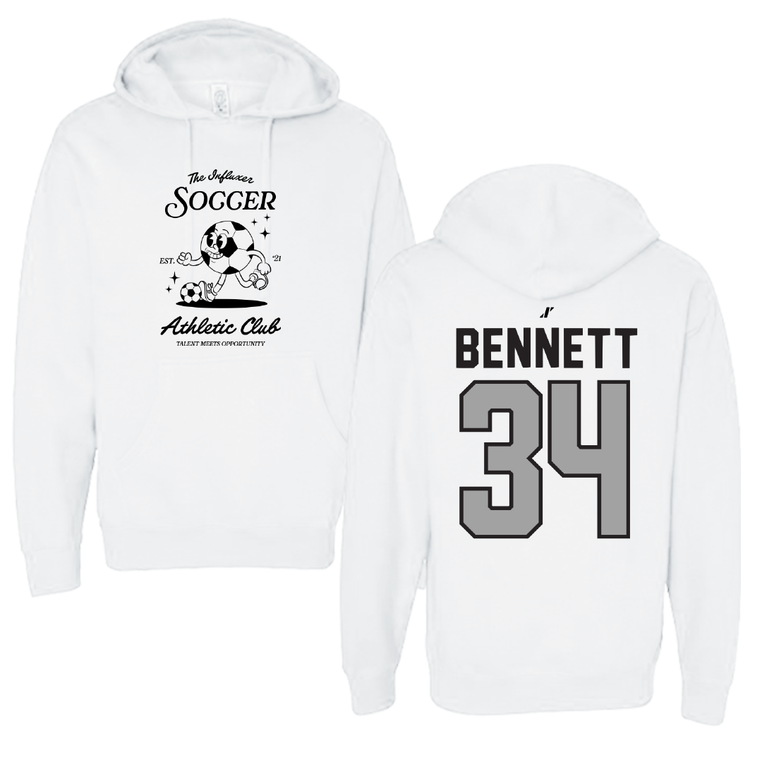 Soccer White Influxer Athletic Club Hoodie - #34 Jazmine Bennett