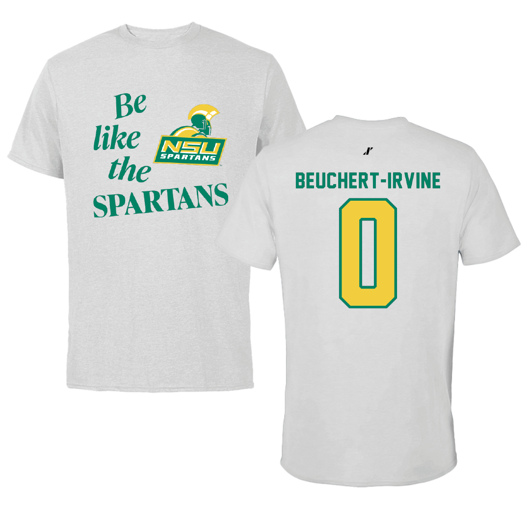 Norfolk State University Football Light Gray Be Like Us Tee - #0 Sage Beuchert-Irvine