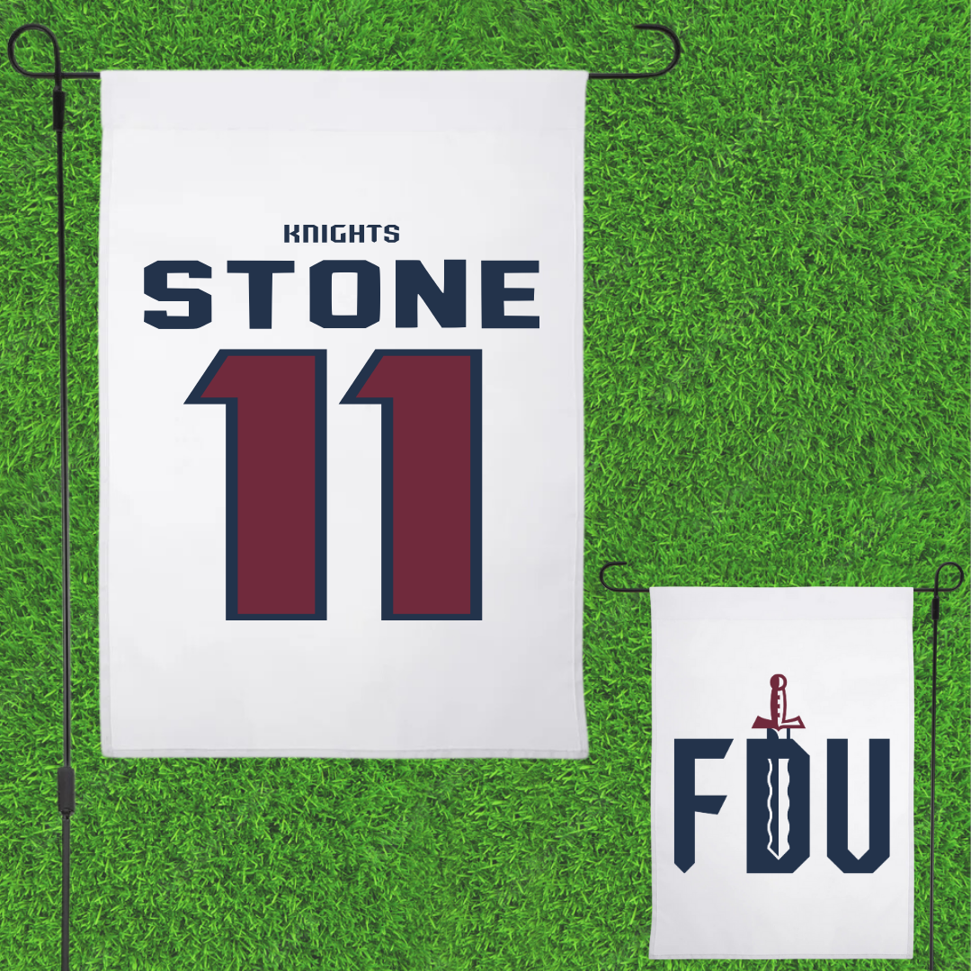 Fairleigh Dickinson University-Metropolitan Campus Softball White Garden Flag - #11 Ayden Stone