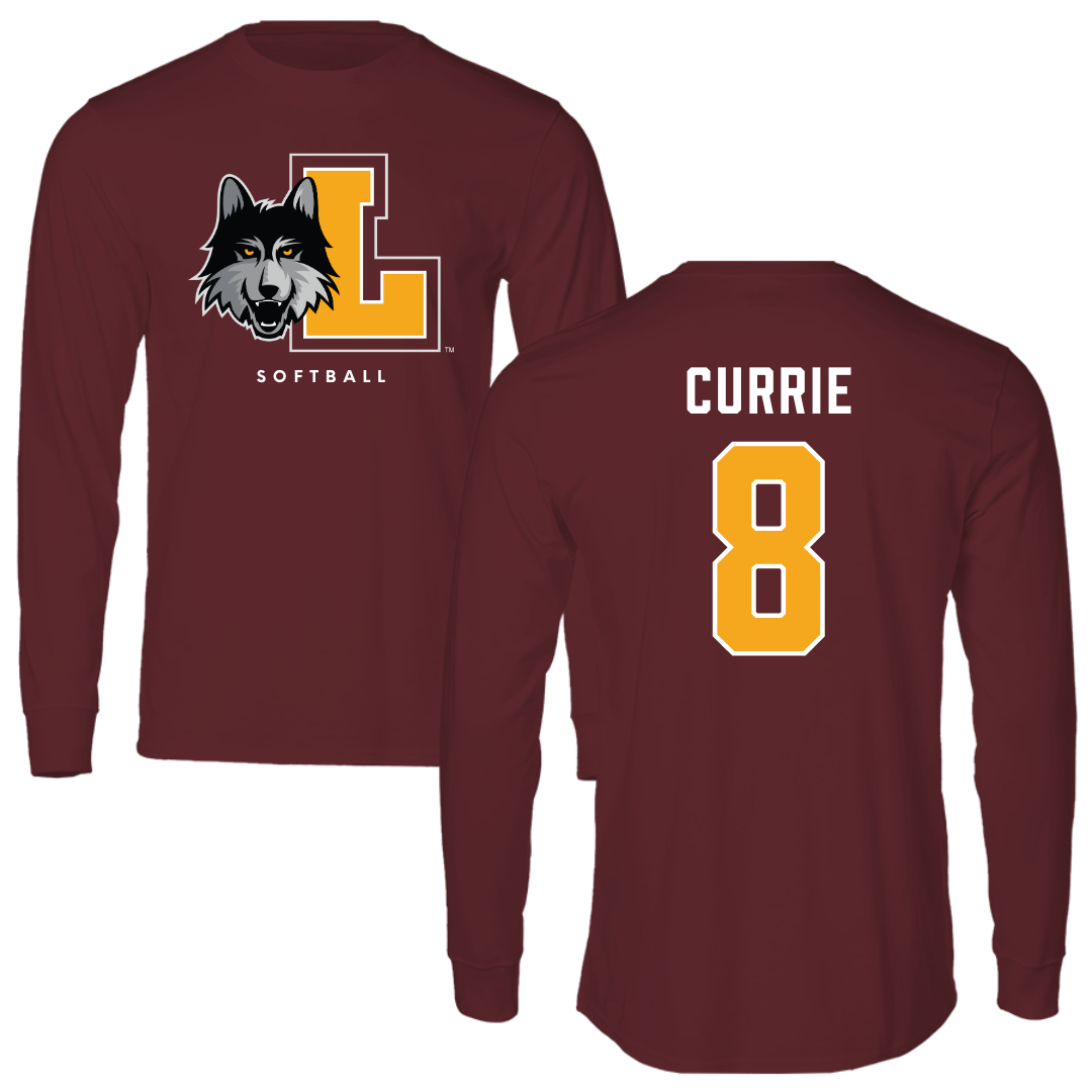 Loyola University-Chicago Softball Maroon Mascot Long Sleeve - #8 Jocelyn Currie