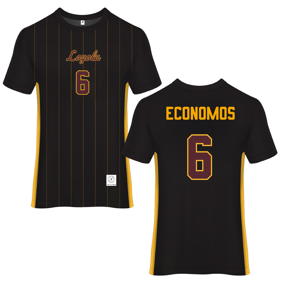 Loyola University-Chicago Black Soccer Jersey - #6 Meghan Economos