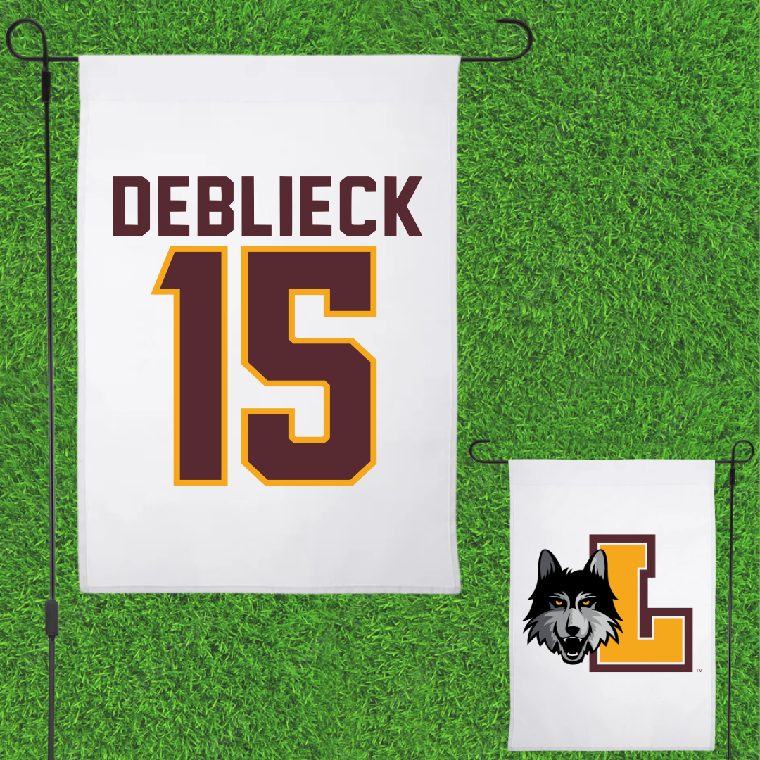 Loyola University-Chicago Volleyball White Garden Flag - #15 Avary DeBlieck