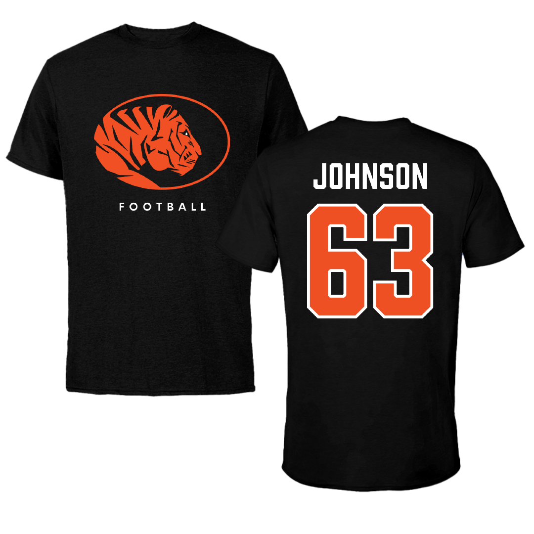 East Central University Football Black Performance Tee - #63 Tyson Johnson
