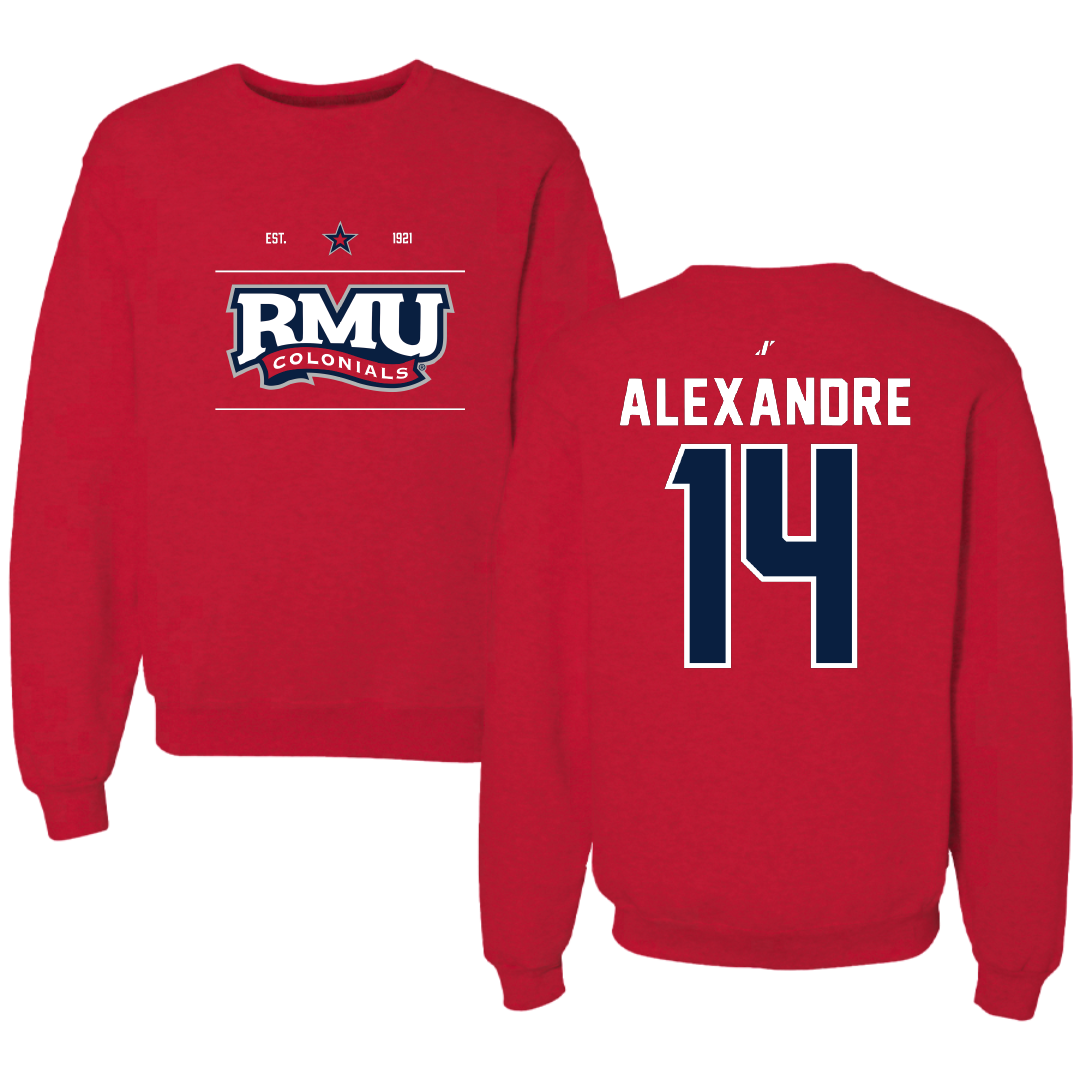 Robert Morris University Soccer Red General Crewneck - #14 Chase Alexandre