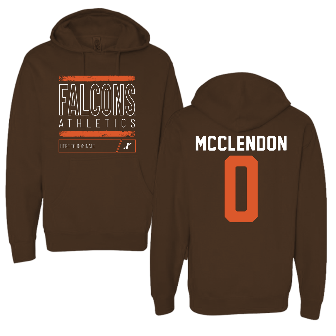 Bowling Green State University Football Brown Dominate Hoodie - #0 Darius McClendon