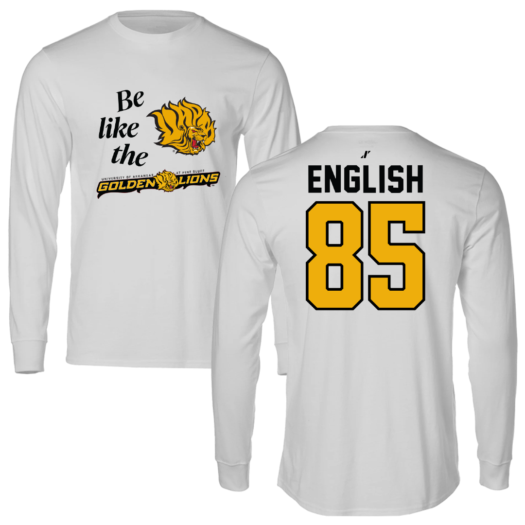 University of Arkansas-Pine Bluff Football Light Gray Be Like Us Performance Long Sleeve - #85 Kevin English