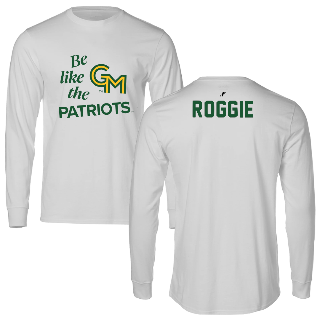 George Mason University Wrestling Light Gray Be Like Us Performance Long Sleeve - Cale Roggie