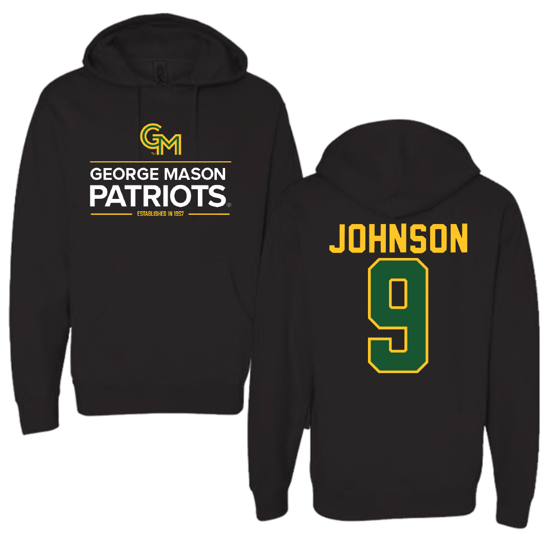 George Mason University Basketball Black General Hoodie - #9 Kam Johnson