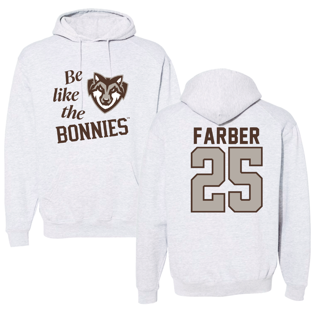 St. Bonaventure University Softball Light Gray Be Like Us Hoodie - #25 Abby Farber
