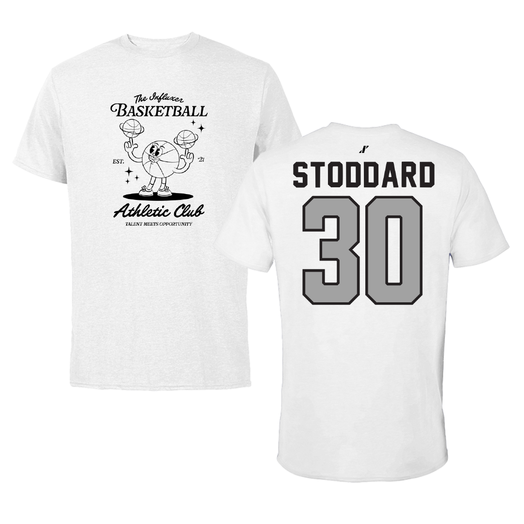 Basketball White Influxer Athletic Club Tee - #30 Abigail Stoddard