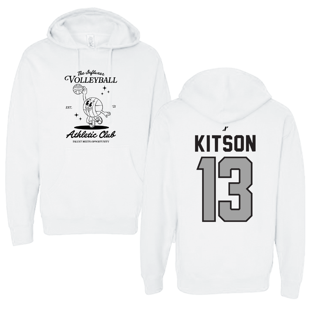 Volleyball White Influxer Athletic Club Hoodie - #13 Irene Kitson