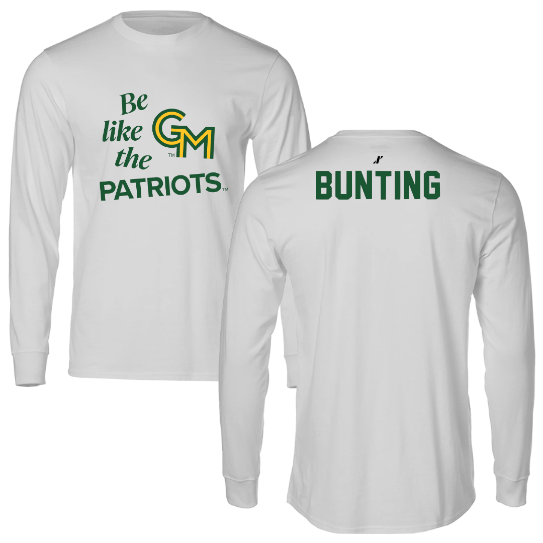 George Mason University Wrestling Light Gray Be Like Us Long Sleeve - Charlie Bunting