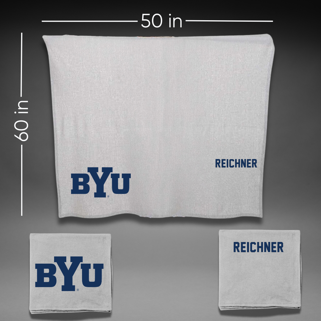 Brigham Young University Swimming & Diving Gray Blanket - Annie Reichner