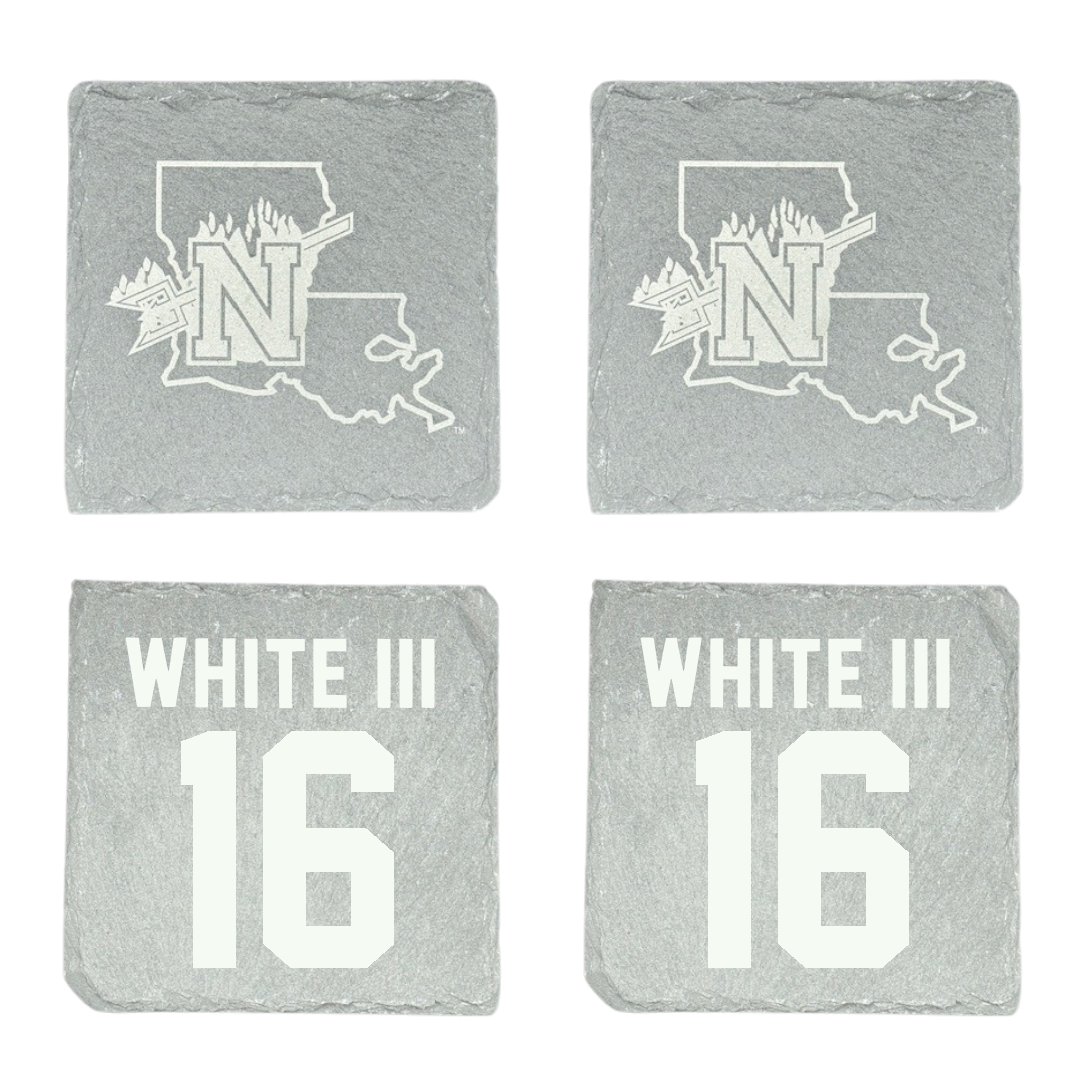 Northwestern State University Football Stone Coaster (4 Pack)  - #16 William White III