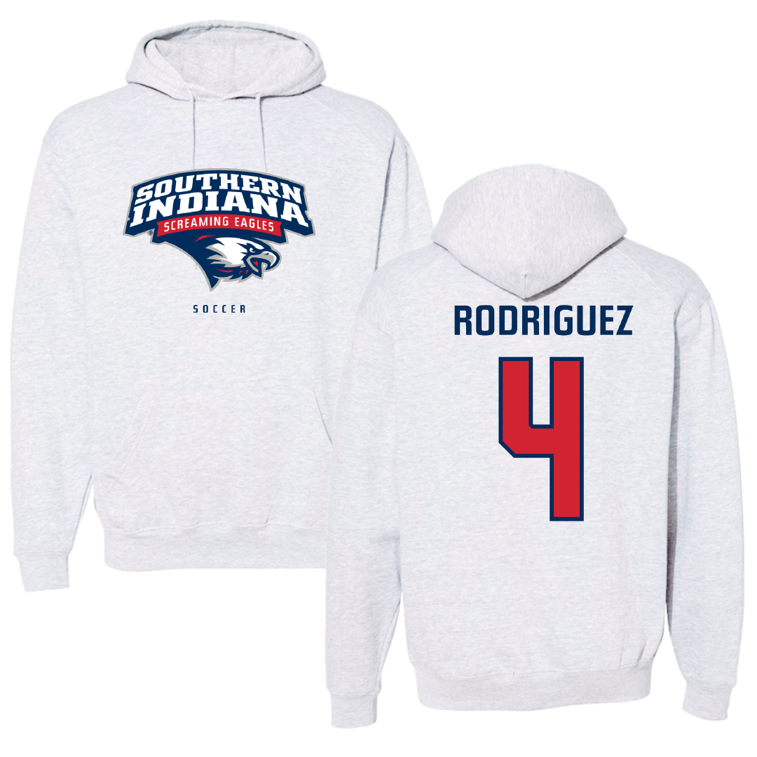 University of Southern Indiana Soccer Gray Hoodie - #4 Diego Rodriguez