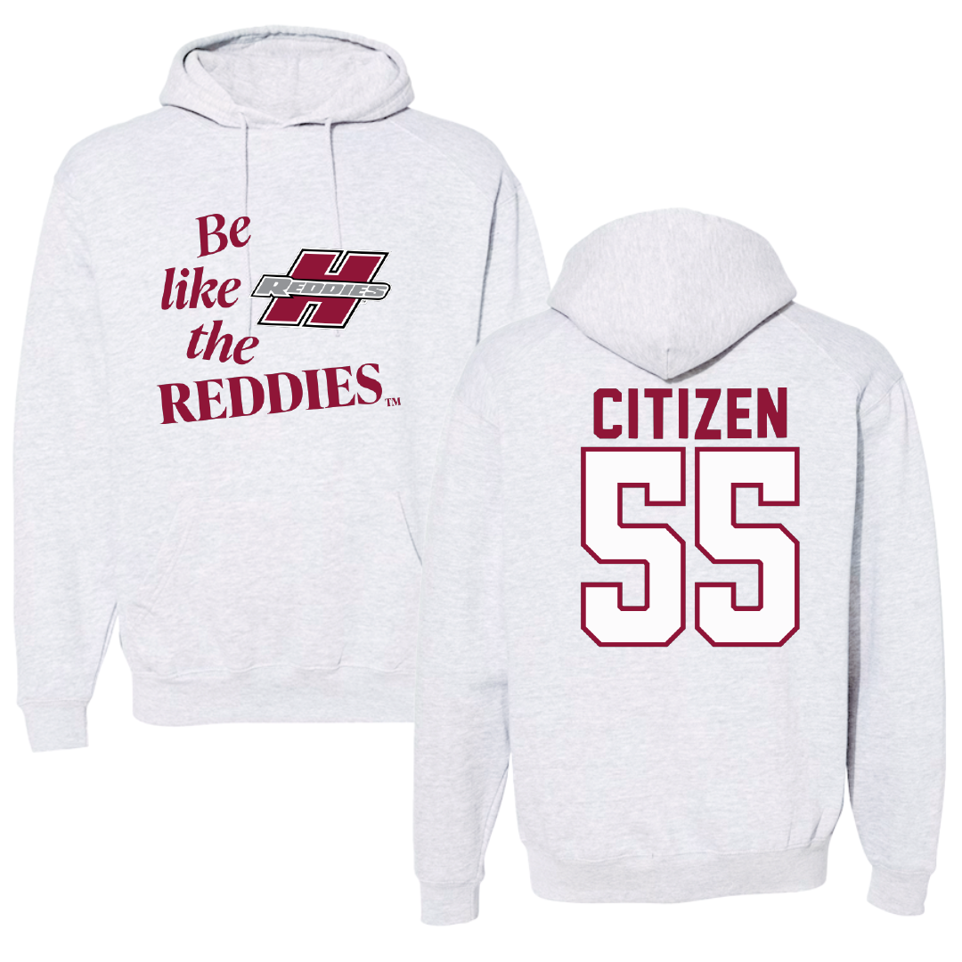 Henderson State University Football Light Gray Be Like Us Hoodie - #55 Jamarion Citizen