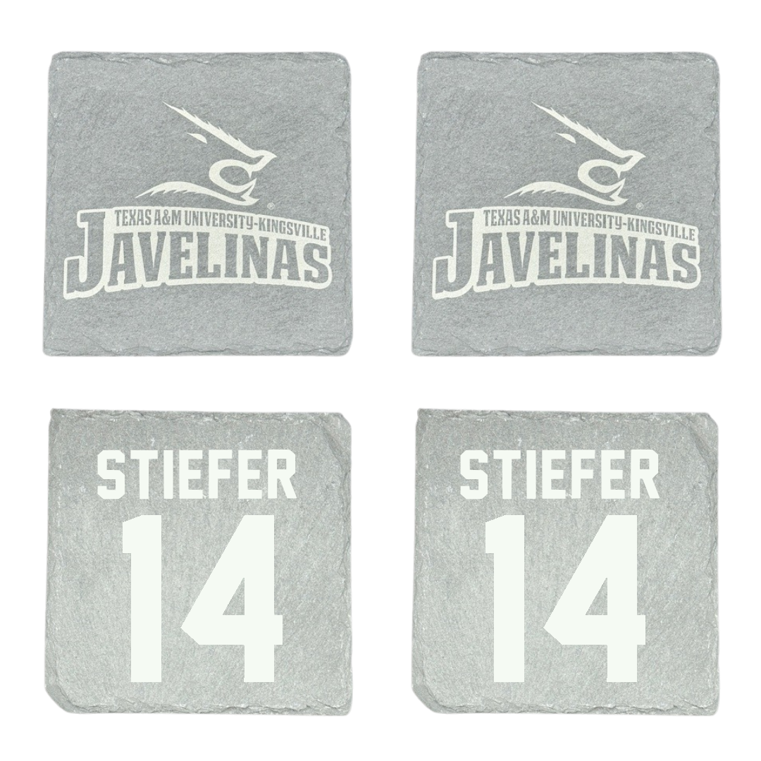 Texas A&M University-Kingsville Beach Volleyball Stone Coaster (4 Pack)  - #14 Meghan Stiefer