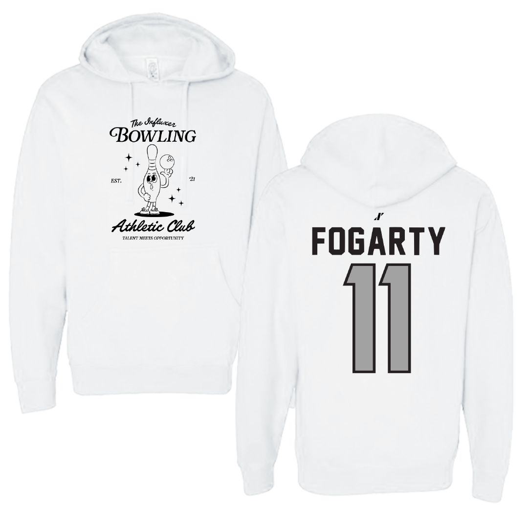 Bowling White Influxer Athletic Club Hoodie - #11 Emily Fogarty
