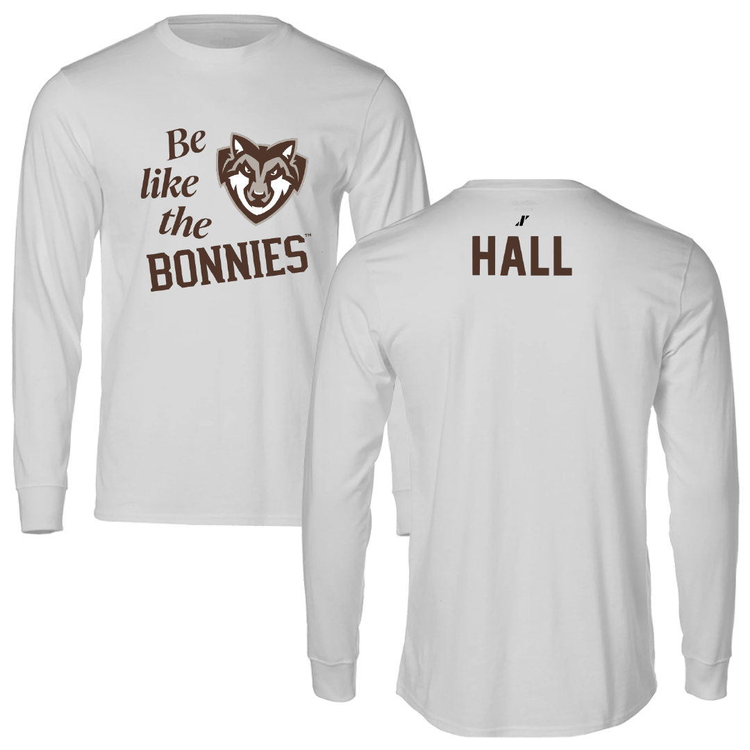 St. Bonaventure University Swimming & Diving Light Gray Be Like Us Performance Long Sleeve - Aiden Hall