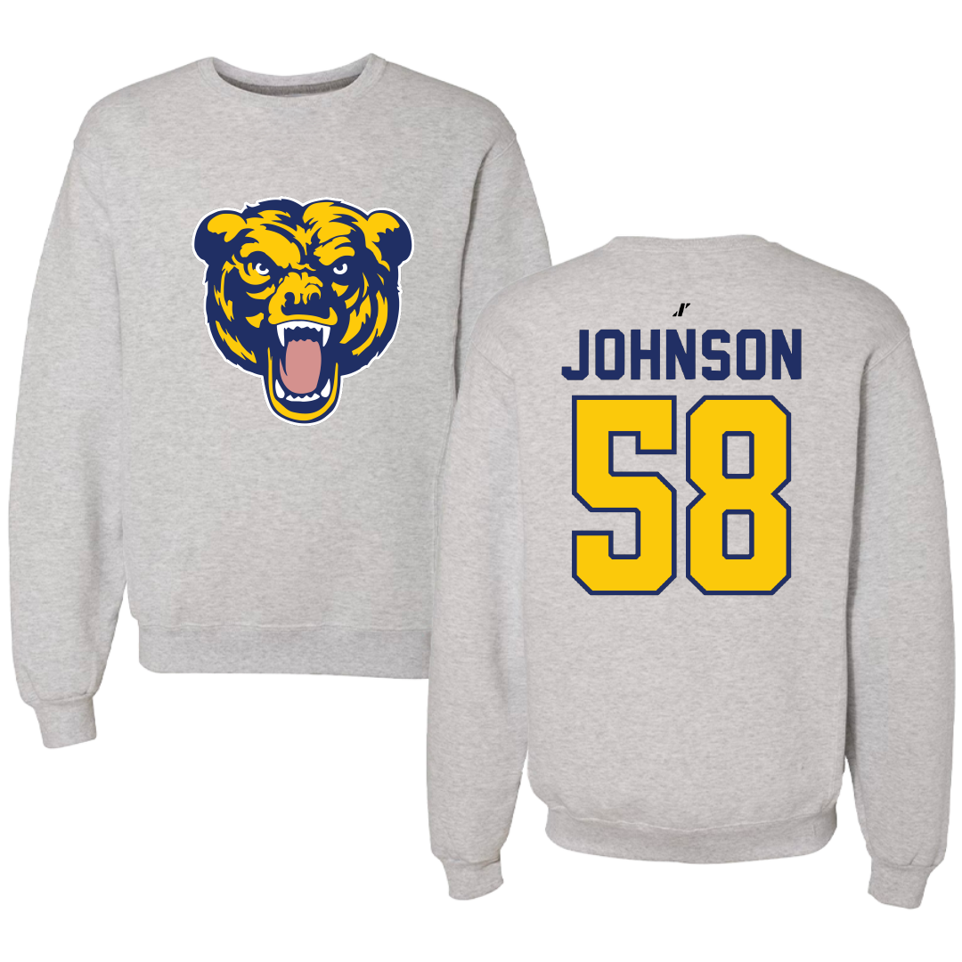 Carolina University Baseball Light Gray Crewneck - #58 Brandon Johnson