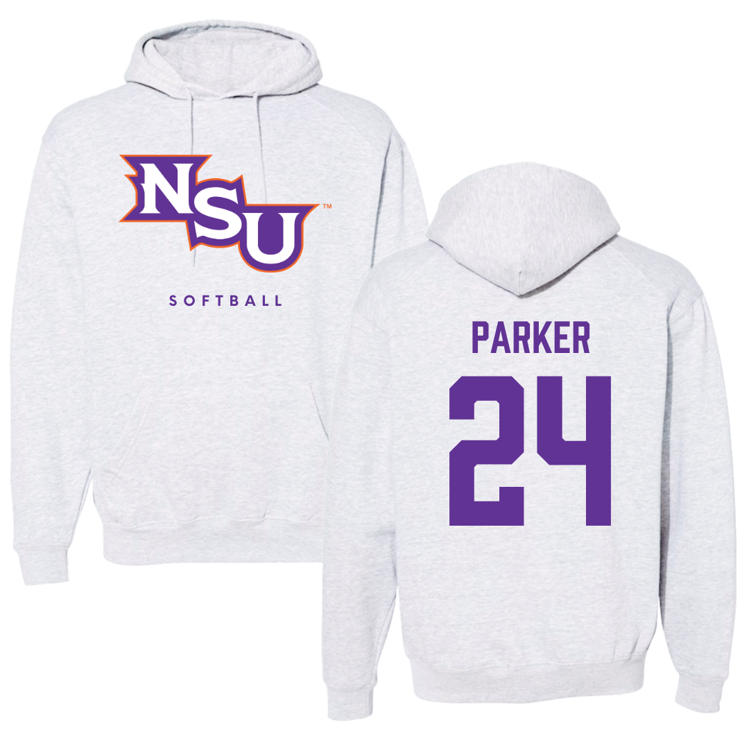 Northwestern State University Softball Gray Hoodie - #24 Haley Parker