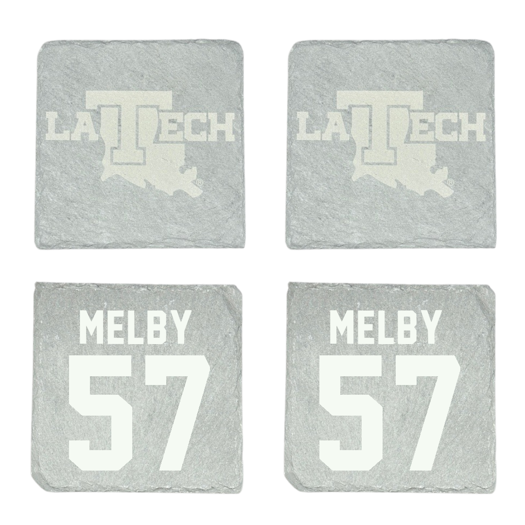 Louisiana Tech University Baseball Stone Coaster (4 Pack)  - #57 Will Melby