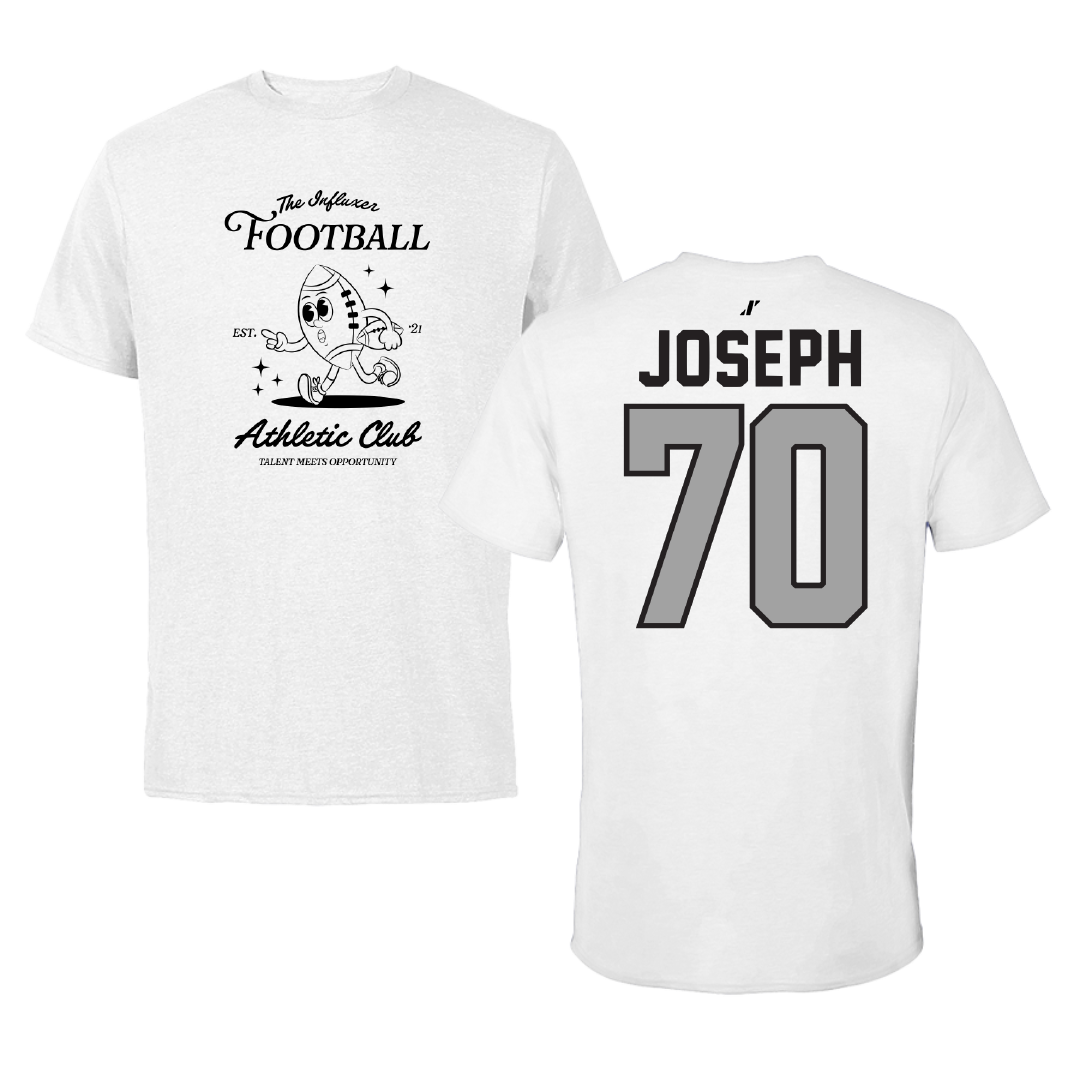 Football White Influxer Athletic Club Tee - #70 Charles Joseph