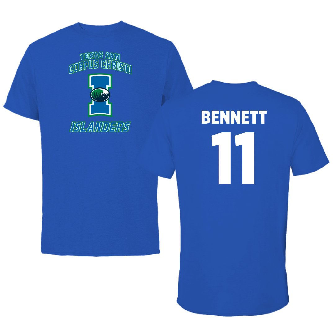 Texas A&M University-Corpus Christi Beach Volleyball Blue Islanders Performance Tee - #11 Jade Bennett