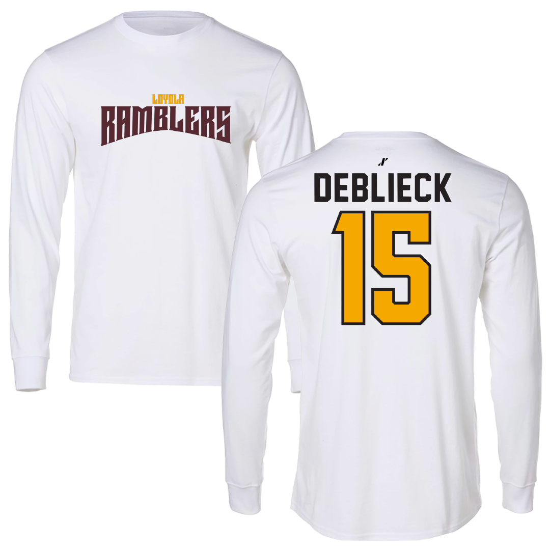 Loyola University-Chicago Volleyball White Classic Long Sleeve - #15 Avary DeBlieck
