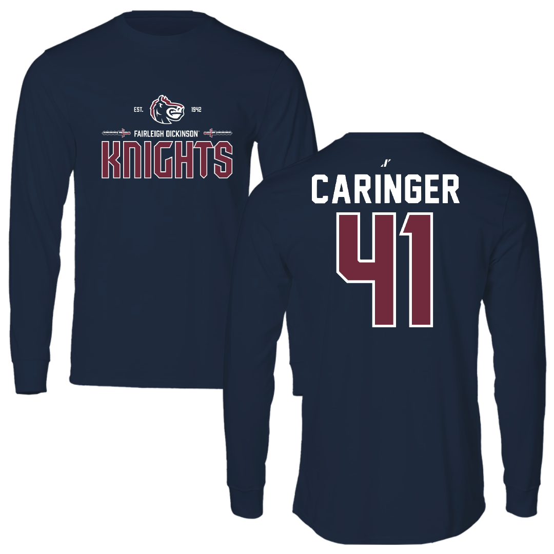 Fairleigh Dickinson University-Metropolitan Campus Softball Navy General Performance Long Sleeve - #41 Finley Caringer